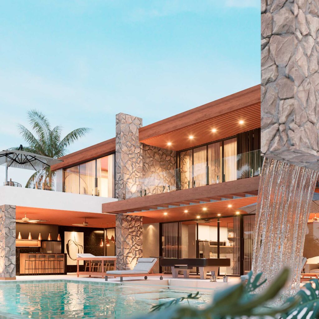 Cozinha gourmet de luxo em residência contemporânea de 800m².